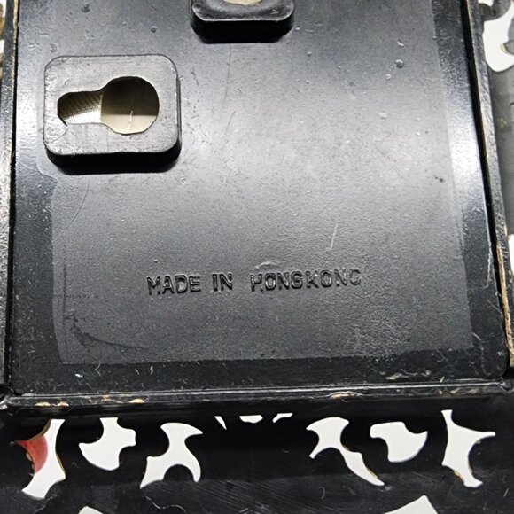 Vintage Ornate Plastic Gold Mini Picture Frame With Floral Satin Fabric 2x2.5 - Picture 5 of 11